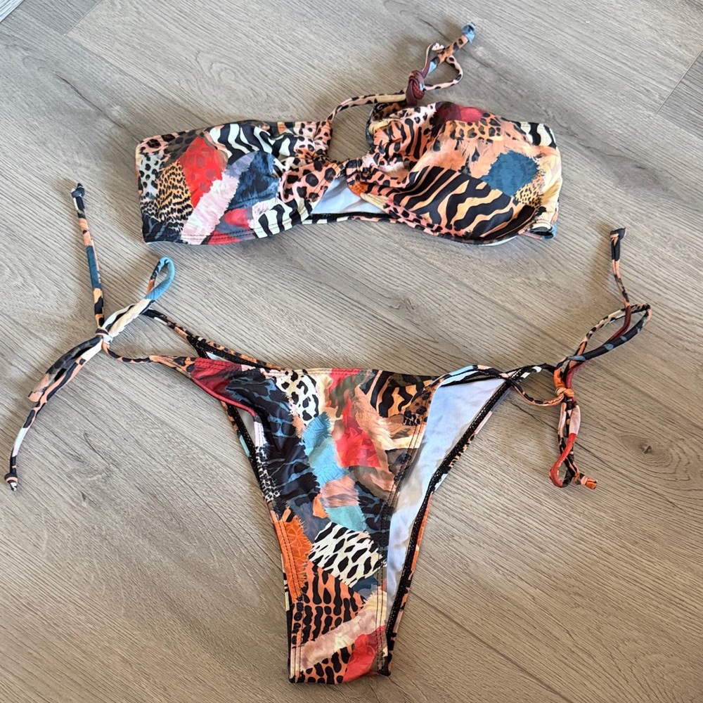 Colorful Animal Print Bikini